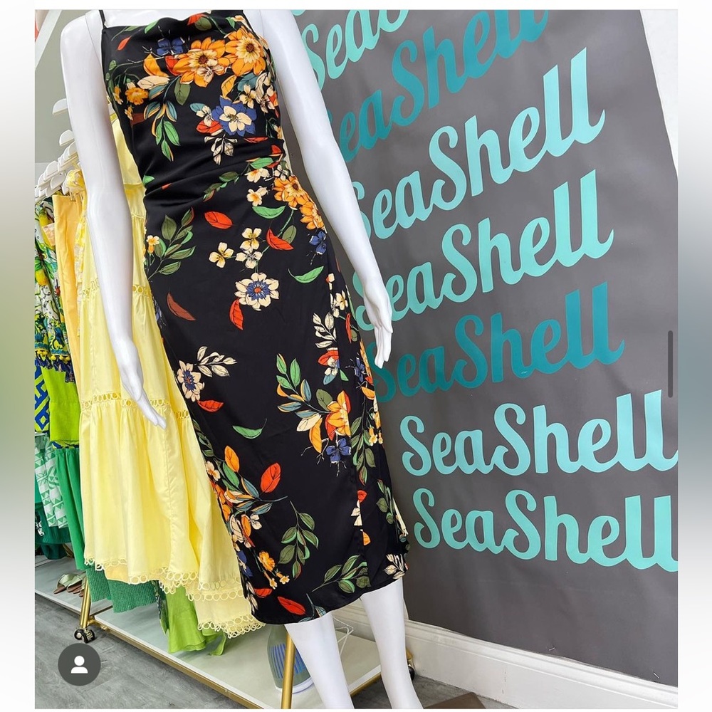 Floral Satin Dress